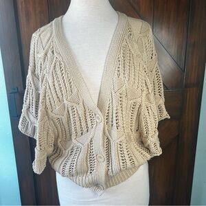 Jillian & Nichole Women's‎ Boho Beige Tan Knit Sweater Women's L